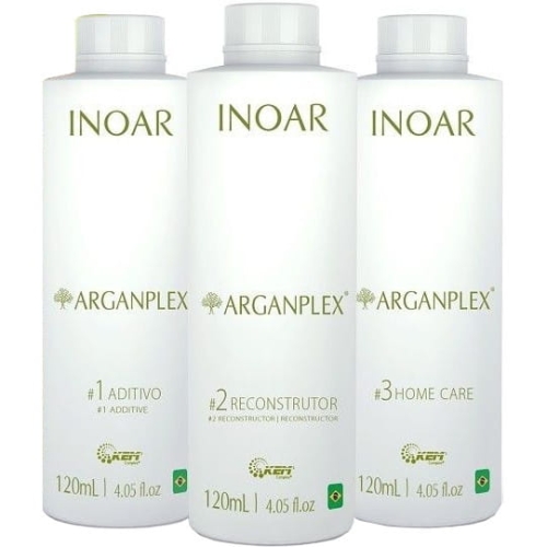 INOAR ARGANPLEX - Zestaw regenerujący do włosów podczas zabiegów chemicznych  3x120ml