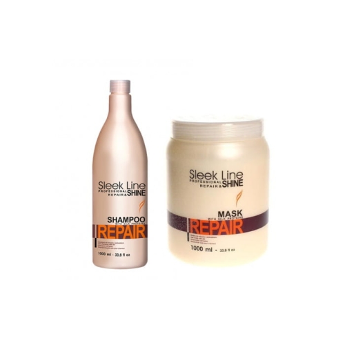 Sleek Line Repair Zestaw do włosów zniszczonych 1000ml.jpg