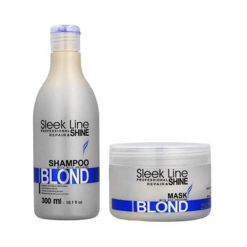 Sleek Line Blond Zestaw do włosów blond szampon 300ml + maska 250ml.jpg