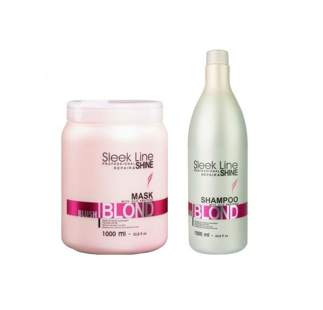 Sleek Line Blush Blond Zestaw do włosów blond 1000ml.jpg