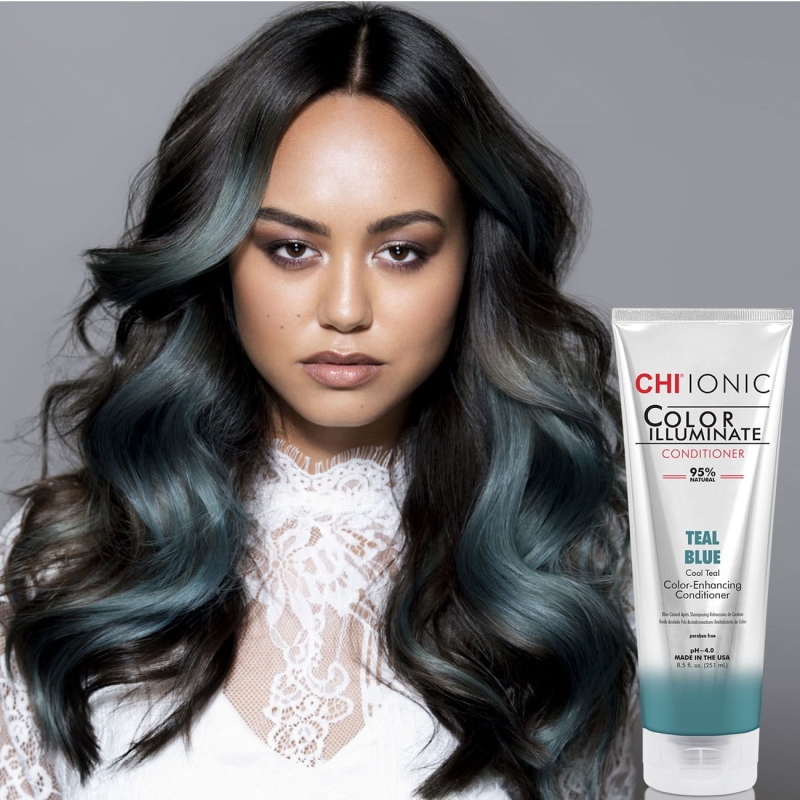 Chi Ionic Color Illuminate odżywka koloryzująca Turkusowy 251ml.jpg