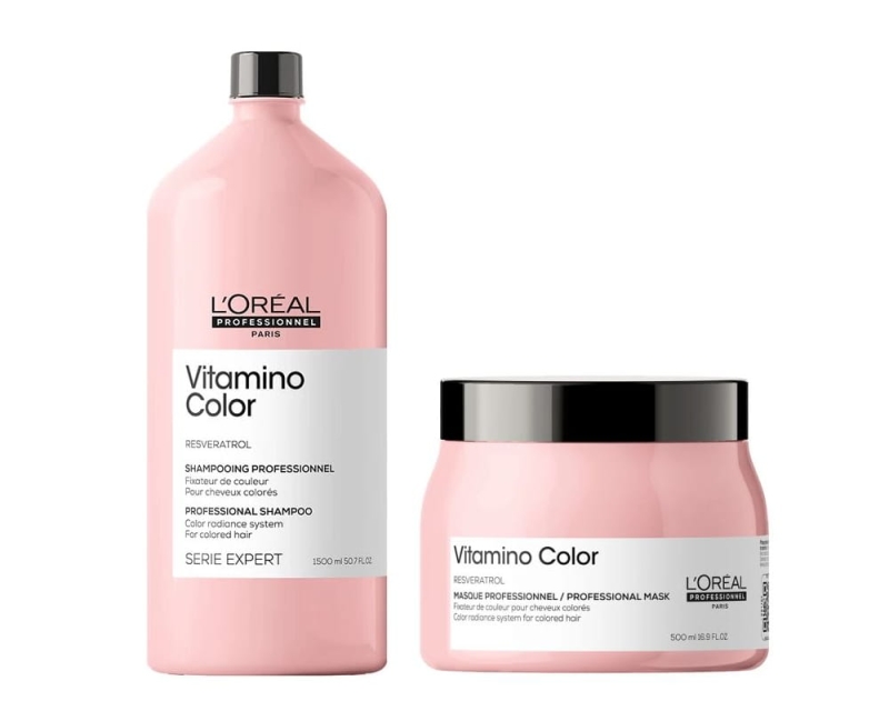 Loreal Vitamino Color Zestaw Szampon 1500ml i maska 500ml.jpg