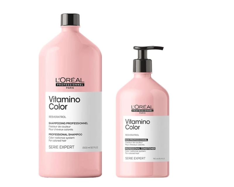 Loreal Vitamino Color Zestaw Szampon 1500ml i odżywka 750ml.jpg