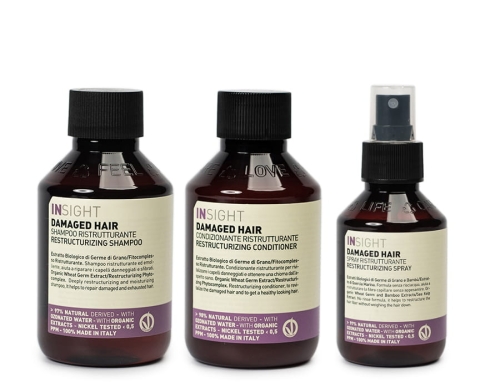 Insight Damaged Hair Zestaw do włosów zniszczonych szampon 100ml odżywka 100ml spray 100ml.jpg