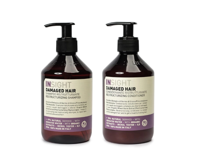 Insight Damaged Hair Zestaw do włosów zniszczonych szampon 400ml odżywka 400ml.jpg