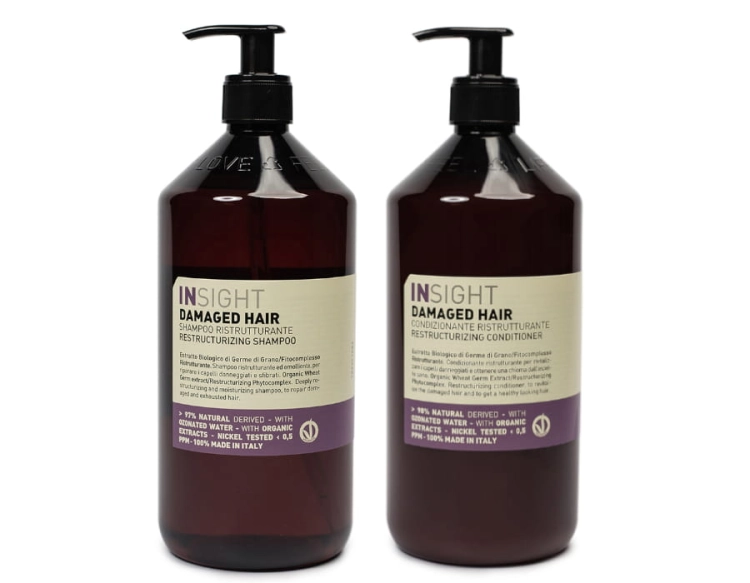 Insight Damaged Hair Zestaw do włosów zniszczonych szampon 900ml odżywka 900ml.jpg
