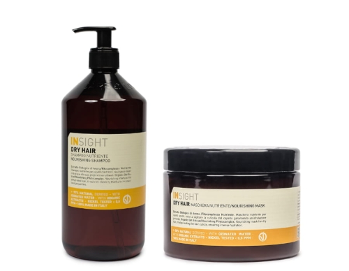 Insight Dry Hair Zestaw do włosów suchych szampon 900ml maska 500ml.jpg