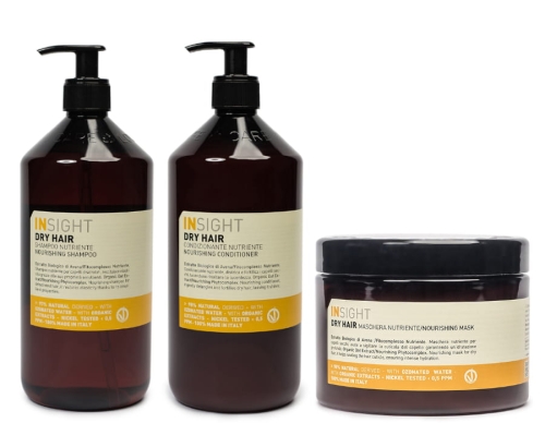 Insight Dry Hair Zestaw do włosów suchych szampon 900ml odżywka 900ml maska 500ml.jpg
