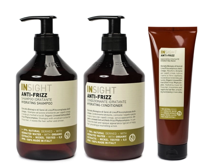 Insight Anti-Frizz Zestaw nawilżający do włosów szampon 400ml odżywka 400ml maska 250ml.jpg