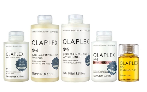 OLAPLEX ZESTAW No.4 Szampon 250ml + No.5 Odżywka 250ml + No.3 Maska 100ml + No.6 Krem wygładzający 100ml + No.7 Olejek 30ml.jpg