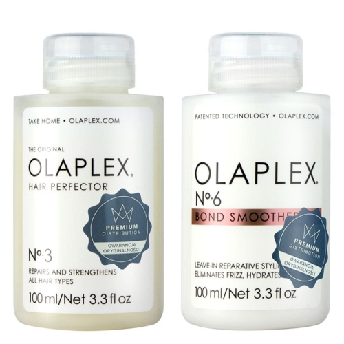 Olaplex zestaw odbudowujacy do włosów no.3 maska odbudowa 100ml i no.6 krem wygładzający 100ml.jpg