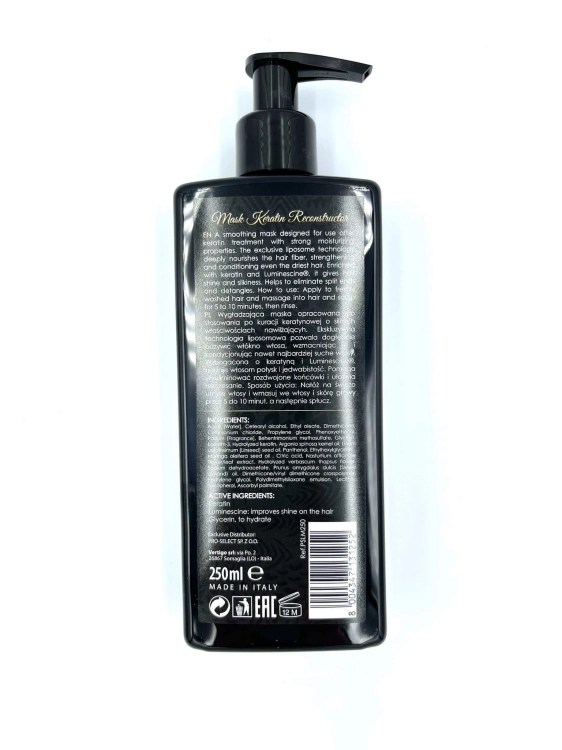 Recoplast Nano Keratin Maska wygładzająca do włosów po keratynowym prostowaniu 250ml.jpg