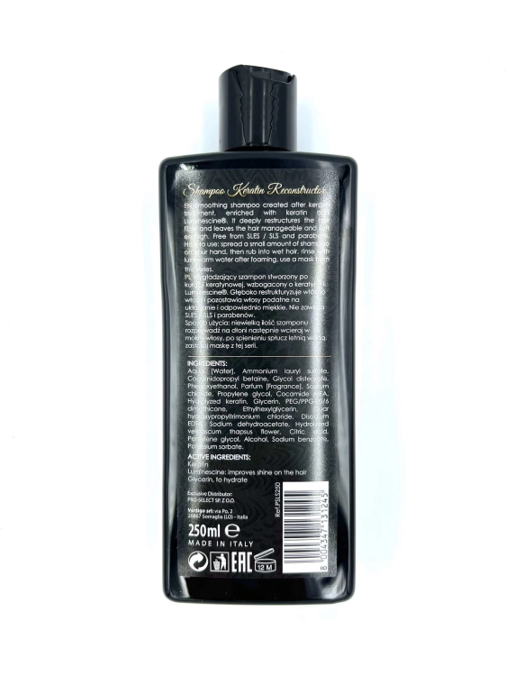 Recoplast Nano Keratin Shampoo Szampon wygładzający do włosów po keratynowym prostowaniu 250ml.jpg