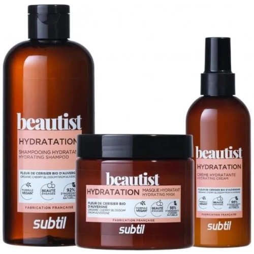 Subtil Beautist Zestaw nawilżający do włosów suchych szampon 300ml maska 250ml krem 200ml.jpg