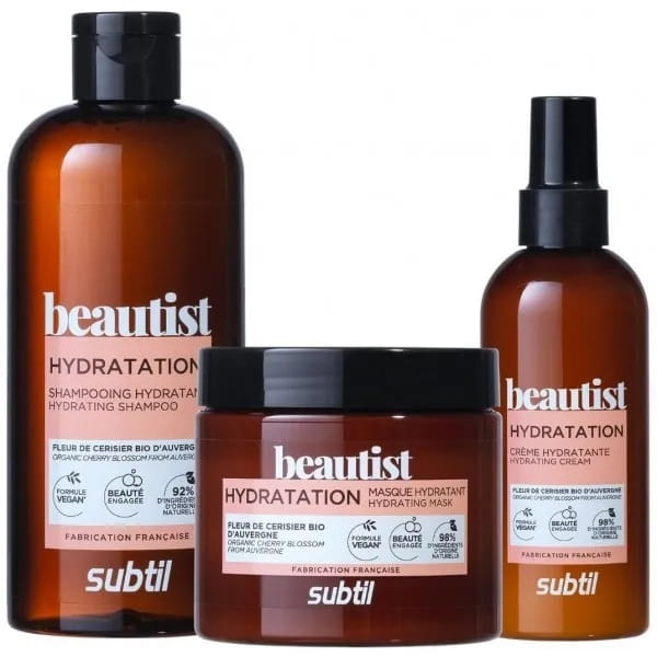 Subtil Beautist Zestaw nawilżający do włosów suchych szampon 300ml maska 250ml krem 200ml.jpg