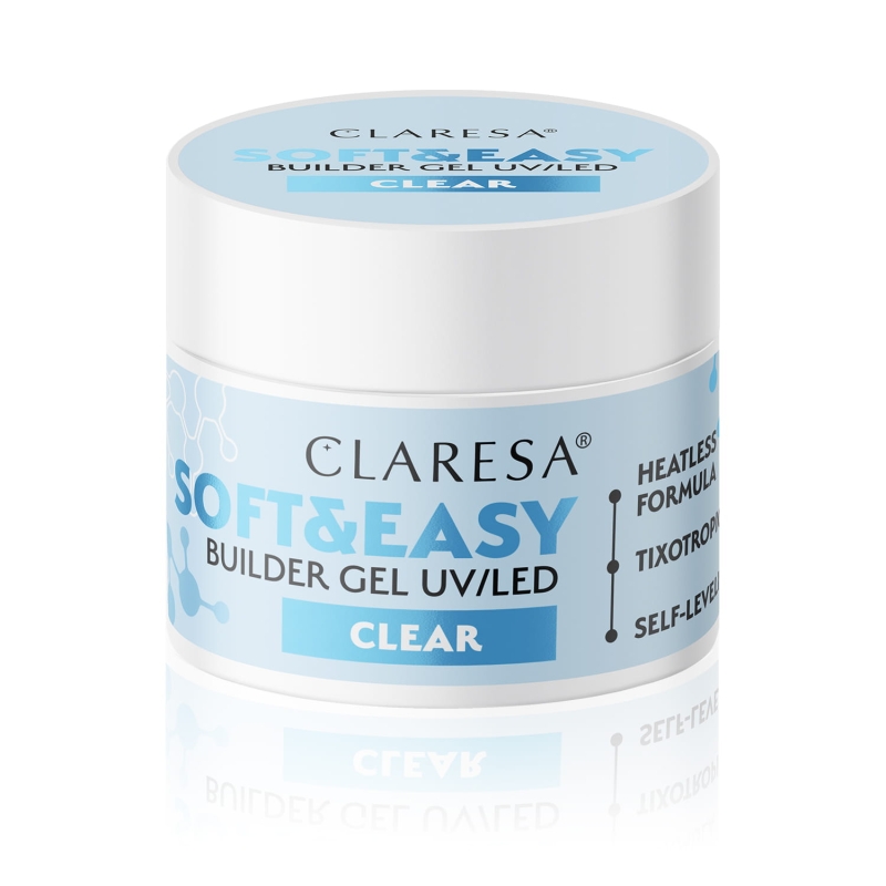 Claresa soft&easy builder gel Zel budujący do paznokci clear.jpg