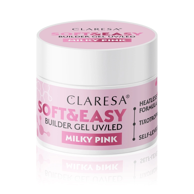 Claresa soft&easy builder gel żel budujący do paznokci milky pink.jpg