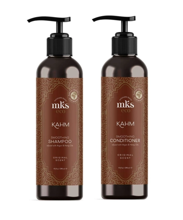 MKS eco Kahm Zestaw wygładzający do włosów Szampon i odżywka 2x296ml.jpg