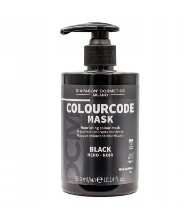 Diapason code Maska koloryzująca do włosów czarna 300ml