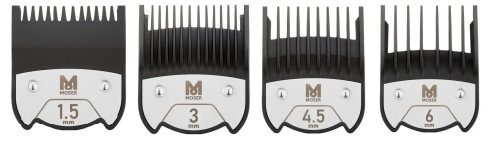 Moser Zestaw magnetycznych nasadek do maszynki 1,5mm 3mm 4,5mm 6mm