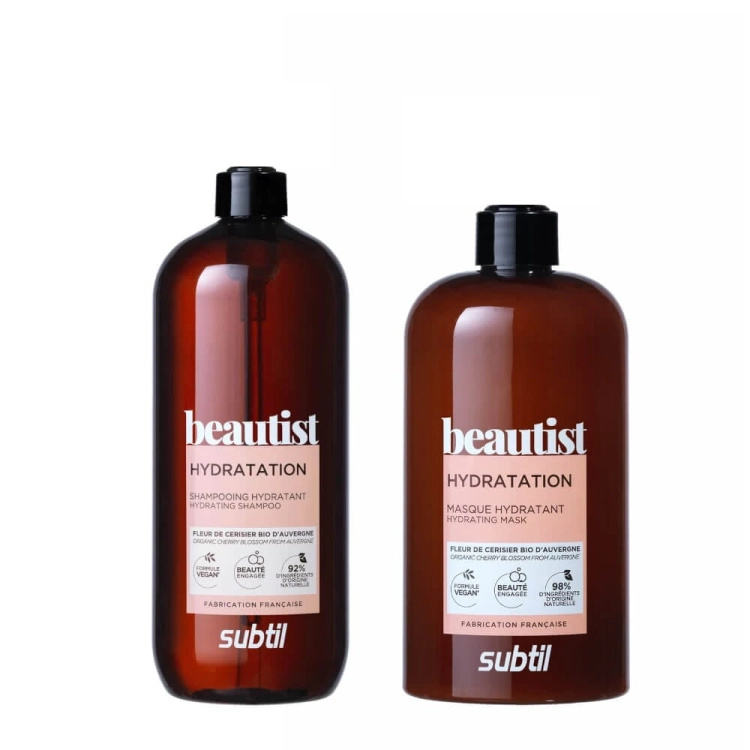 Subtil Beautist Zestaw nawilżający do włosów suchych szampon 950ml maska 500ml.jpg