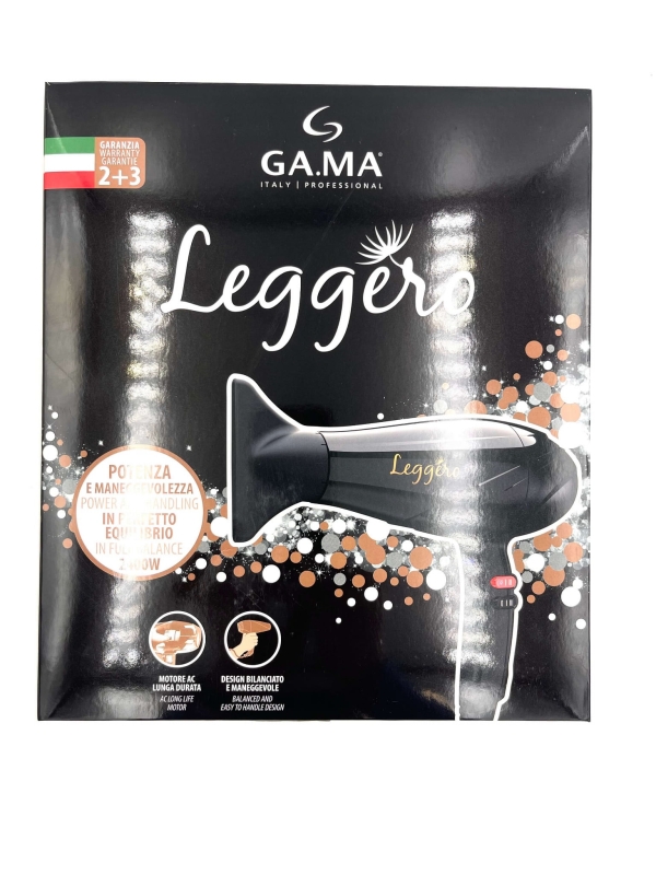 GA.MA leggero Suszarka do włosów 2400w czarna