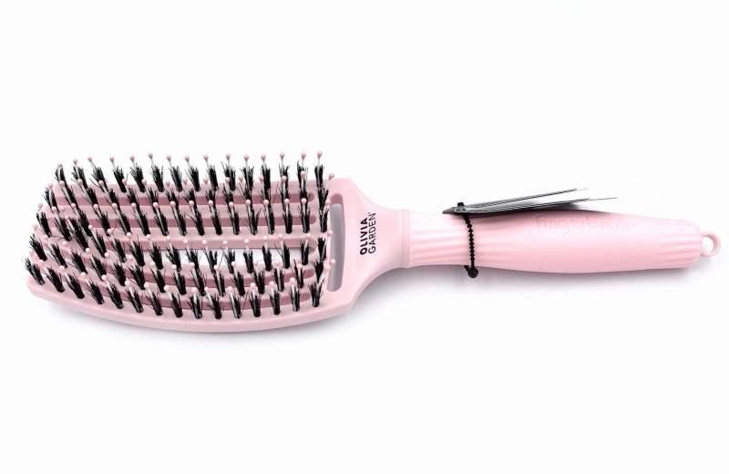 Olivia Garden Finger Brush Szczotka rozczesująco-masująca Pastelowy róż M