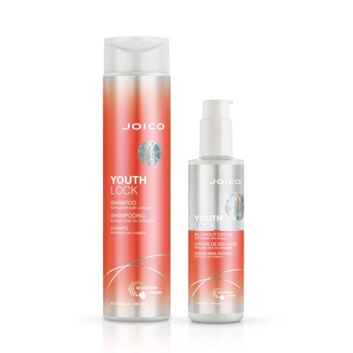 Joico youth lock Zestaw do włosów dojrzałych Szampon 300ml Krem 177ml.jpg