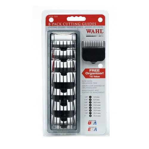 Wahl komplet 8 plastikowych nasadek w pudełku do maszynki Wahl chrome super taper