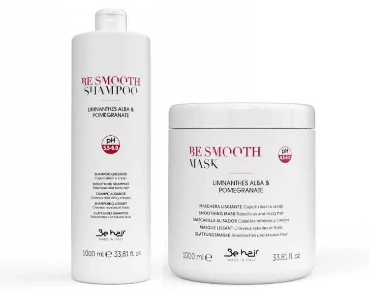 Be hair be smooth zestaw wygladzajacy Szampon 1000ml Maska 1000ml (1).jpg