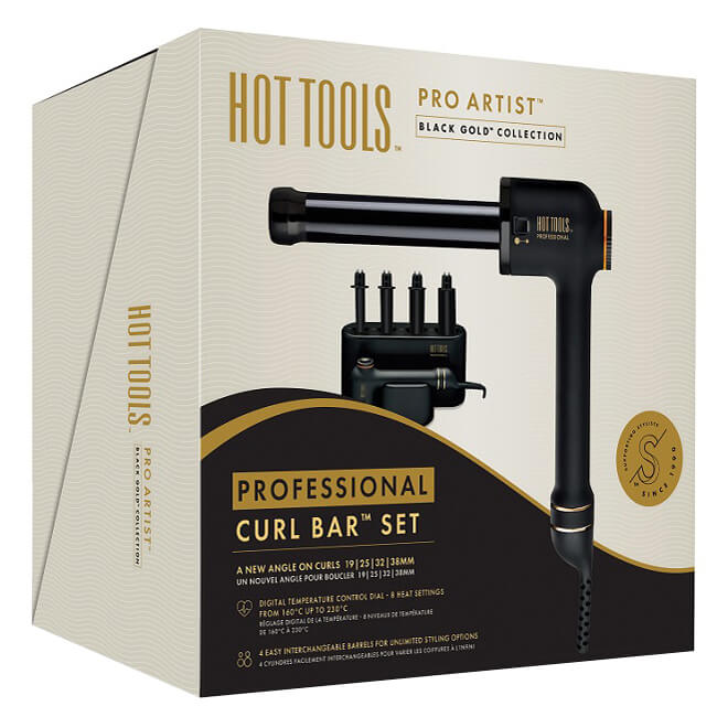 Hot Tools Lokówka łamana z wymiennymi końcówkami Curl bar set black