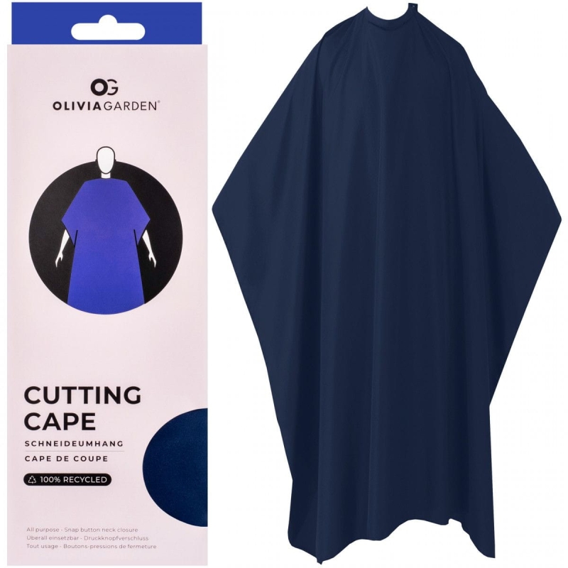 Olivia Garden cutting cape Ekologiczna peleryna fryzjerska granatowa