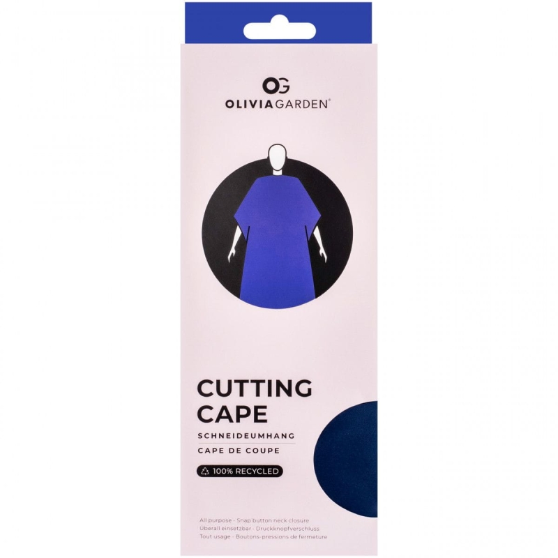 Olivia Garden cutting cape Ekologiczna peleryna fryzjerska granatowa