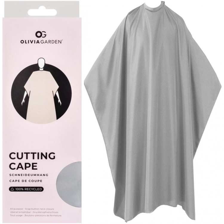 Olivia Garden cutting cape Ekologiczna peleryna fryzjerska szara