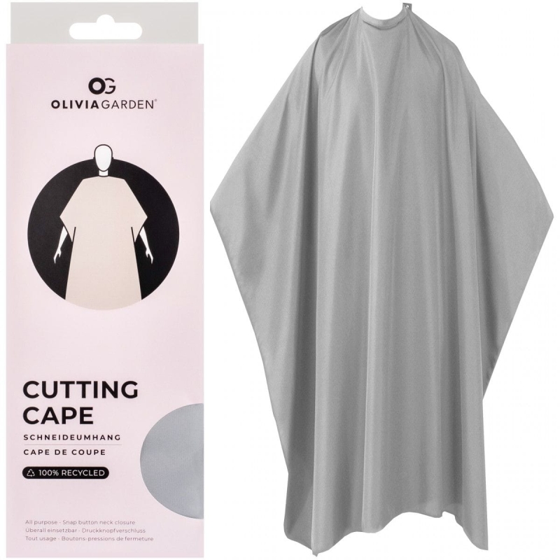Olivia Garden cutting cape Ekologiczna peleryna fryzjerska szara