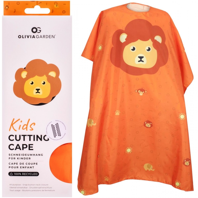 Olivia Garden cutting cape kids Ekologiczna peleryna fryzjerska lew