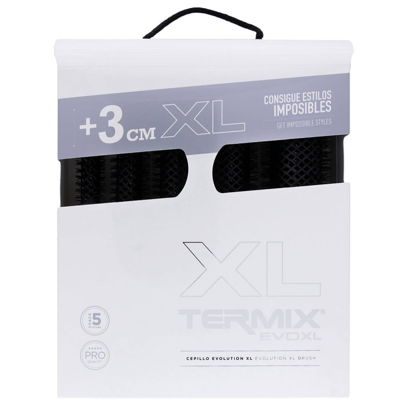 Termix evolution xl Zestaw 5 okrągłych długich szczotek do modelowania włosów 17, 23, 28, 32, 43mm