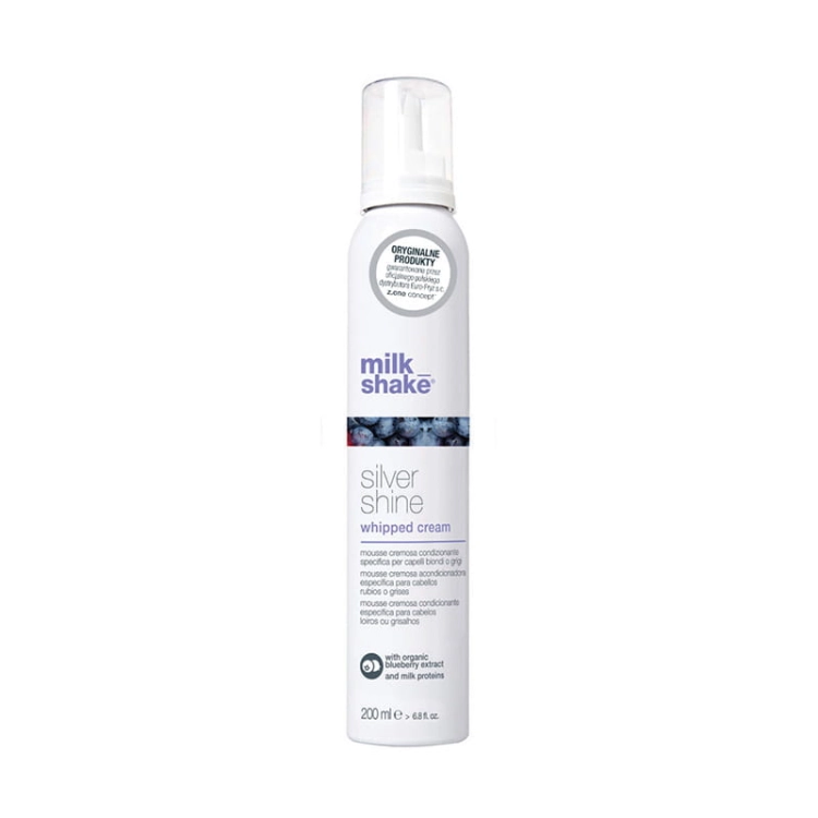 Milk shake silver shine whipped cream Odżywka z fioletowym pigmentem w piance do włosów blond 200ml