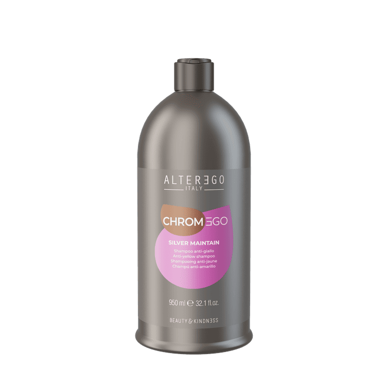 Alter ego chromego silver Szampon neutralizujący żółte odcienie do włosów blond 1000ml.png