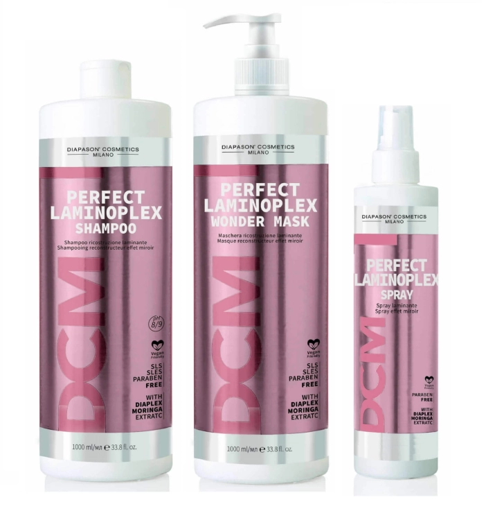 Diapason laminoplex Zestaw do laminacji szampon 1000ml maska 1000ml spray 150ml