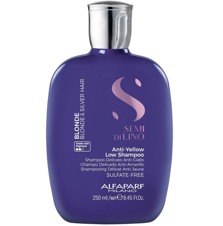 Alfaparf sdl anti-yellow Szampon fioletowy do włosów blond i siwych 250ml