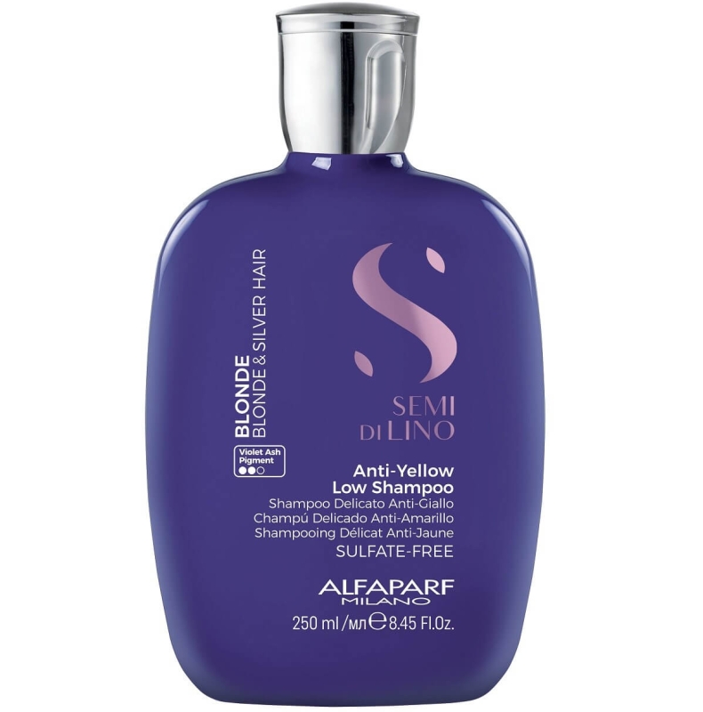 Alfaparf sdl anti-yellow Szampon fioletowy do włosów blond i siwych 250ml