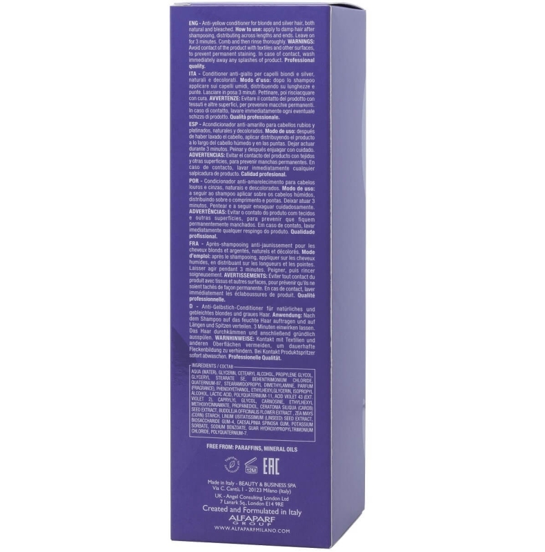 Alfaparf sdl anti-yellow Odżywka fioletowa do włosów blond i siwych 200ml