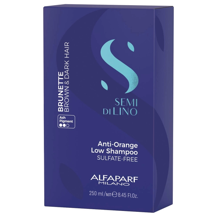 Alfaparf sdl anti-orange Szampon niebieski do włosów brązowych, kasztanowych i ciemniejszych 250ml