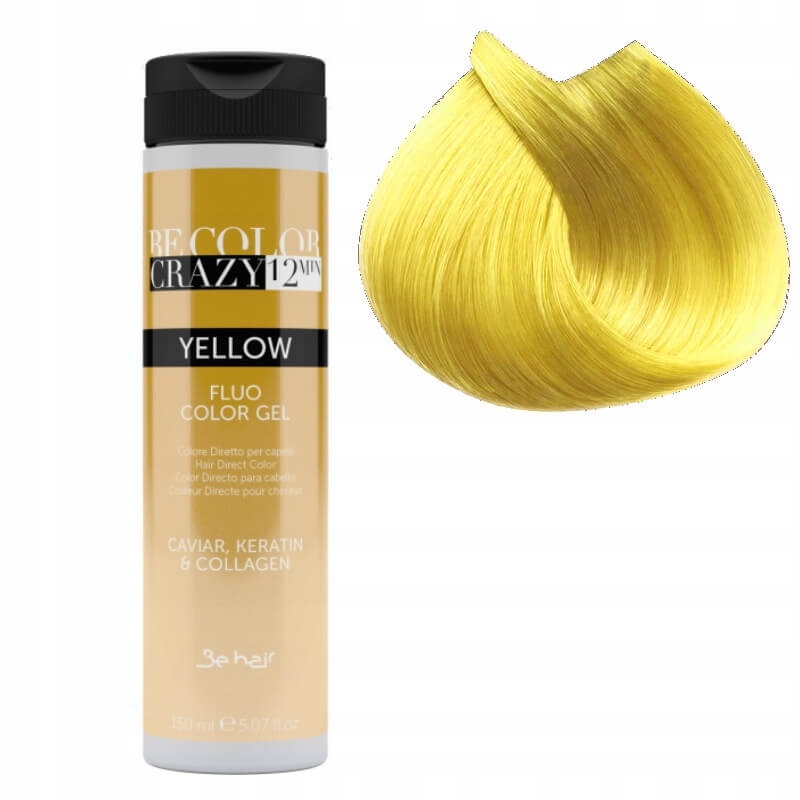 Be hair be color crazy Żelowa farba 12 minut toner do włosów żółty yellow 150ml (1).jpg