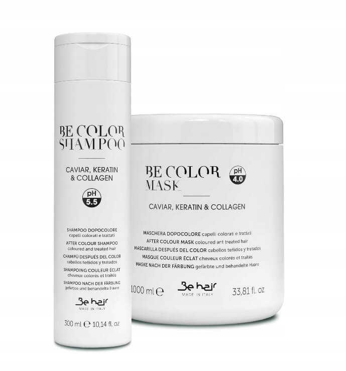 Be hair be color Szampon 300ml Maska 1000ml do włosów farbowanych zestaw (1).jpg