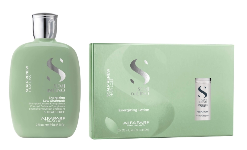 Alfaparf sdl scalp energizing Zestaw przeciw wypadaniu włosów Szampon 250ml Ampułki 12x10ml