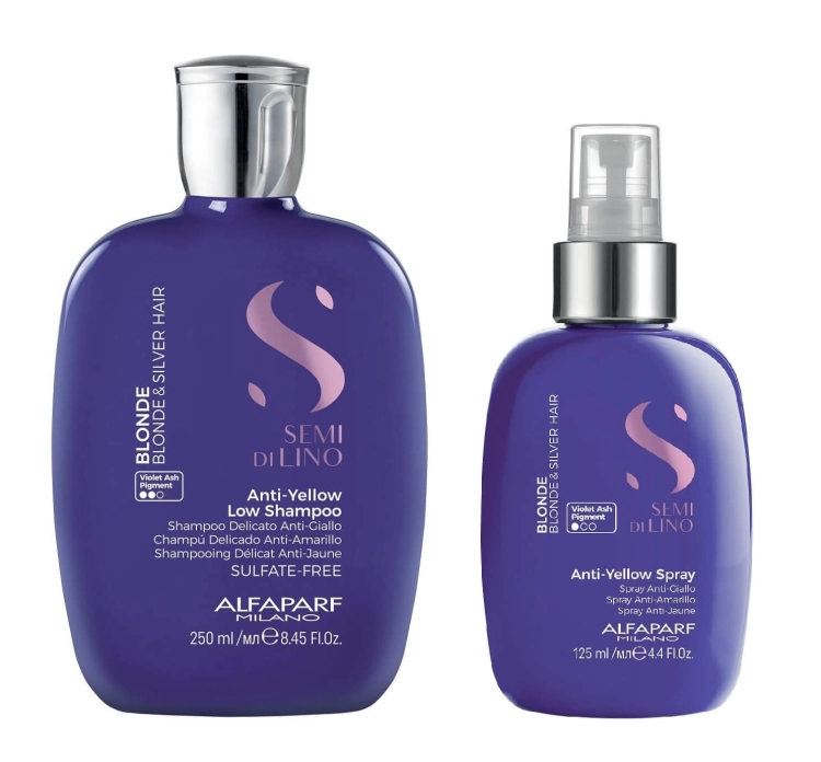 alfaparf anti yellow szampon spray