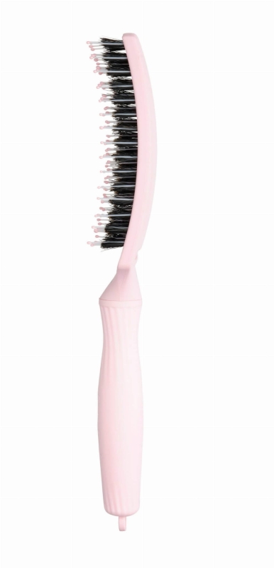 Olivia Garden fingerbrush Szczotka do włosów dzik i nylon pastelowy róż s