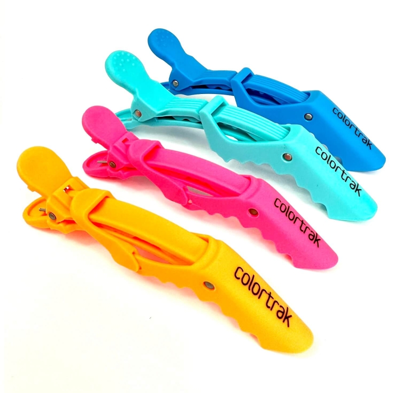 Colortrak rubberized Klipsy fryzjerskie do włosów 12 szt zestaw